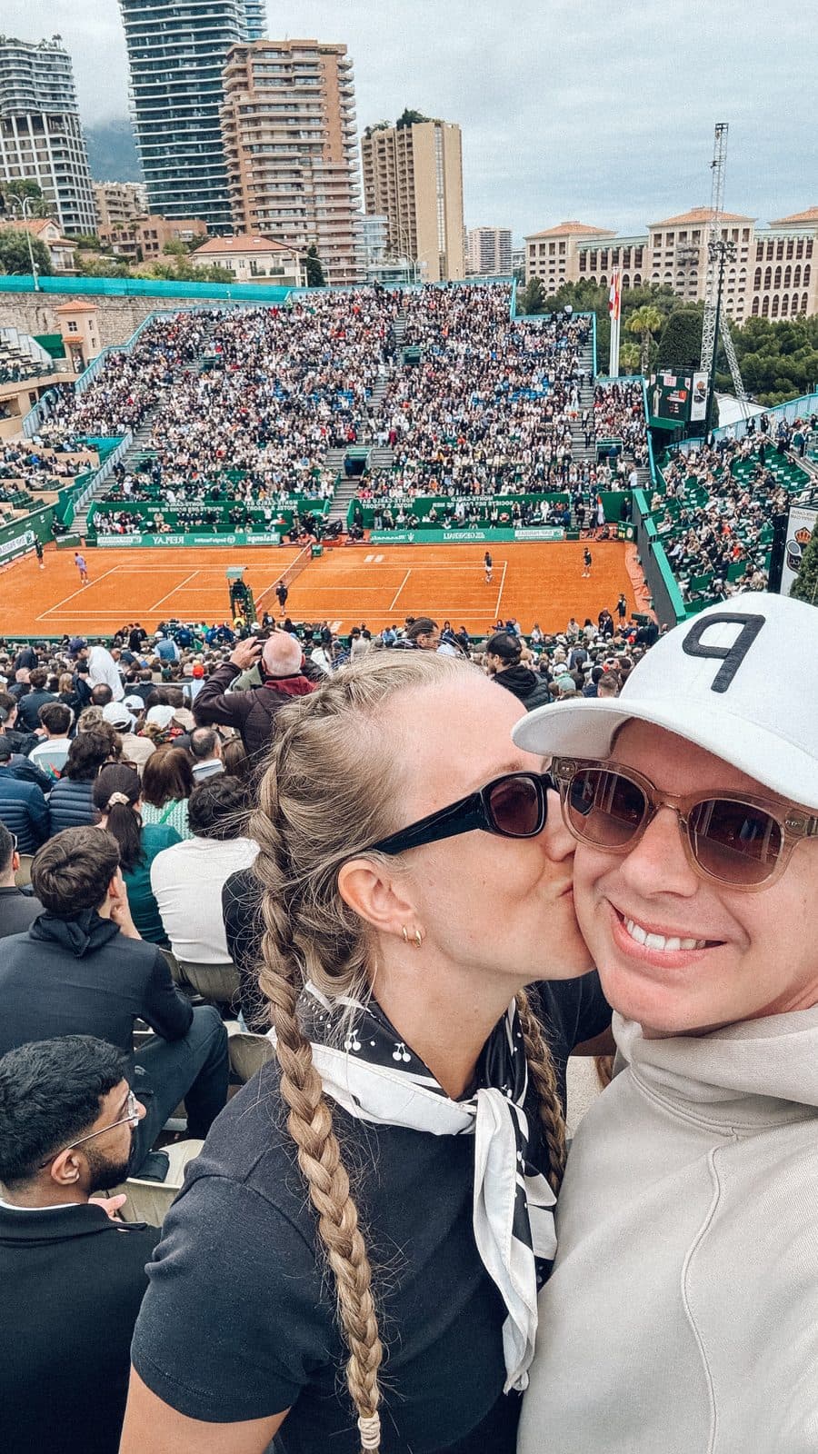 Christopher och Marie på en tennismatch i Monaco